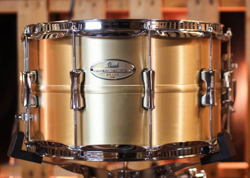 Pearl 14x8 Primal Brass Snare Drum - PSC1480B image 1