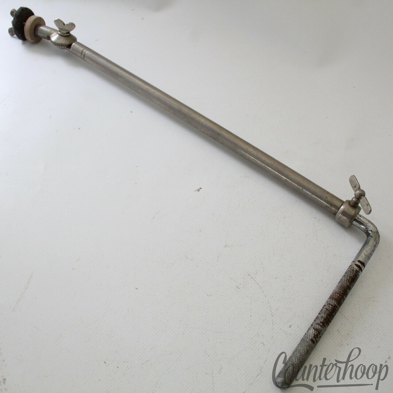 Gretsch Cymbal L-Arm Stand Bass Drum Holder 3/8" Nickel Vintage 50s Walberg&Auge — main photograph