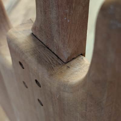 Unbranded Solid Mahogany Bass Guitar Body Neck Blank Project Unfinished image 19
