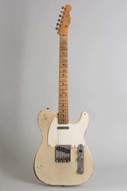 Fender Telecaster Solid Body Electric Guitar (1958), ser. #026990, black tolex hard shell case. image 1