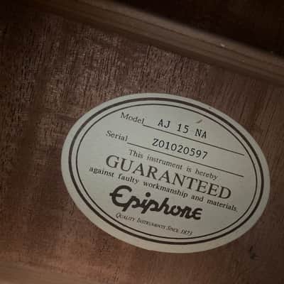 Epiphone AJ-15 NA Acoustic Guitar Advanced Jumbo Round Shouldered image 3
