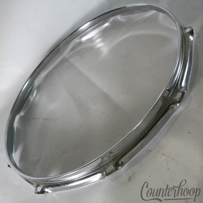 Ludwig 14"Snare Drum Rim/Hoop Supraphonic Triple-Flange Chrome Classic 10Lug USA image 1