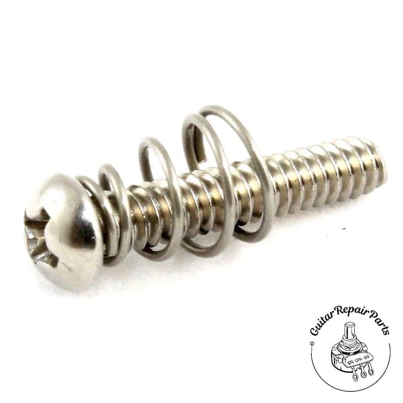 Single Coil Pickup Screws & Springs #6-32 x 3/4" Round Head (8 ea.) - Stainless image 1