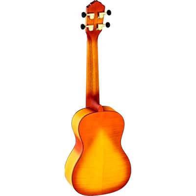 Ortega Saloon Series RUSL-HSB Archtop Concert Acoustic-Electric Ukulele Regular Violin Sunburst image 2