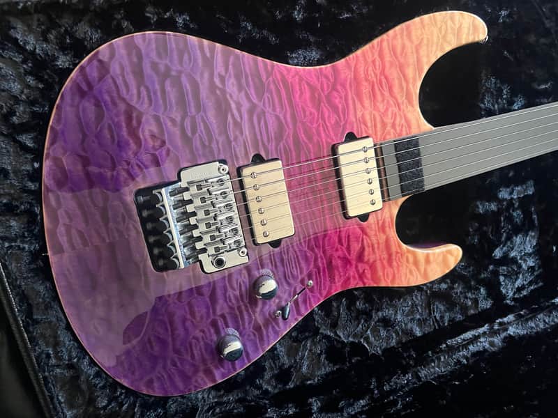 Suhr NAMM Piece Modern Carve Top Stunning Purple Gradient image 1