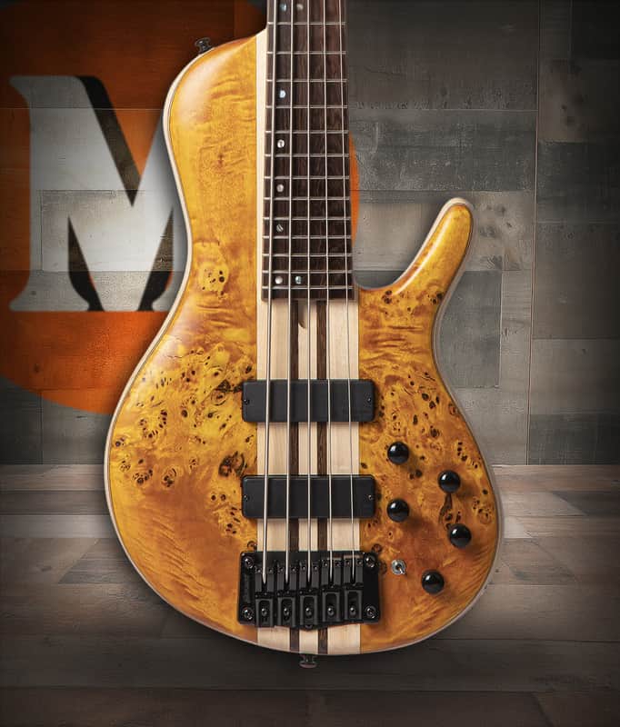 Cort Artisan Series A5 Plus SC Bass Guitar - Amber Open Pore image 1