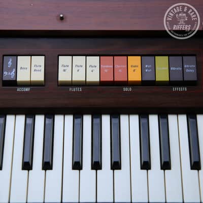 (Video) *Serviced* Viscount UFO 61 Intercontinental Vintage 1970s Italian 61 key Electronic Combo Organ Synth Made in Italy All Original Synthesiser w/ Built-in Drum Machine & Speakers (Similar to Roland CR-68 78 Compu-Rhythm) image 6
