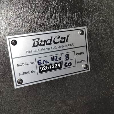 BadCat Era 1x12 60 Watt Cabinet 8 Ohms 2025 w/ Cover Near Mint - Black image 9
