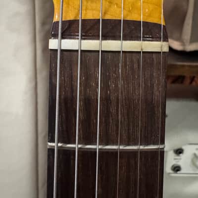 1995 Fender MG-69 Mustang Reissue - Fiesta Red - Made in Japan (MIJ) - Includes Hardshell Case image 6