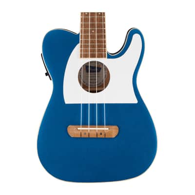 Used Fender Fullerton Tele Uke - Lake Placid Blue w/ Walnut FB image 1