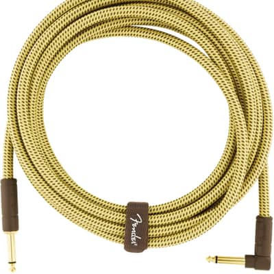 Fender Deluxe TWEED Guitar/Instrument Cable, Straight-Right Angle, 15' ft image 16