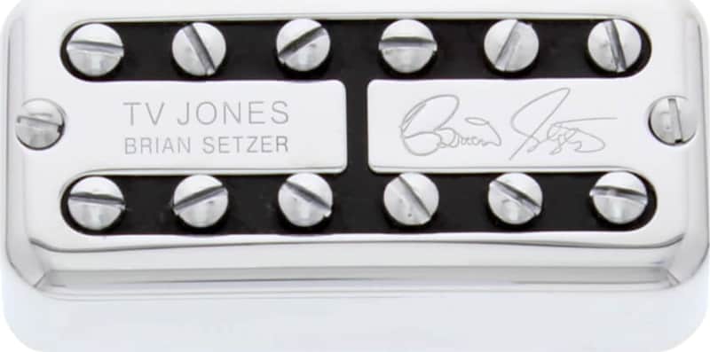 TV Jones Brian Setzer Signature Humbucker Neck Pickup, Universal Mount, Chrome image 1