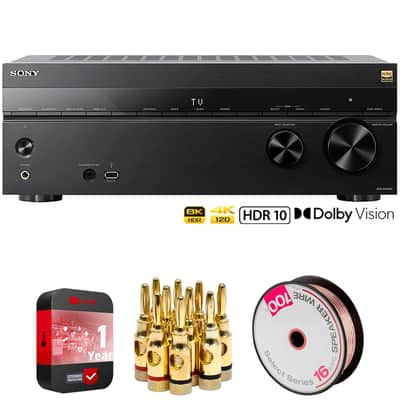 Sony STR-AN1000 7.2 ch Home Theater 8K A/V Receiver w/ Accessories + Warranty Bundle image 1