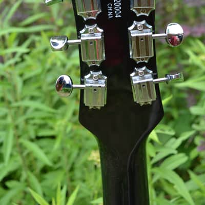 2000's Gretsch Junior Jet II Electromatic in Tobacco Finish. As of Sept. 15th, 2025 It has a complete New Set-up with New Stringjoy 10's installed, w/New Black Dunlop Straploks &  New Molded ABS Hardshell Case image 7
