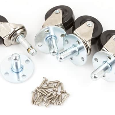 Genuine Fender Heavy Duty Pop-In Amplifier/Amp Casters/Whels (4) w/ Hardware image 2