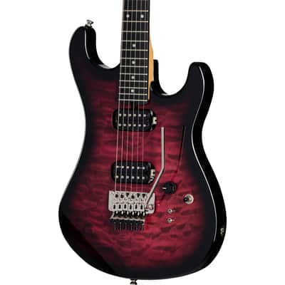 Kramer 84 HH Quilt Electric Guitar - Magenta Burst image 1