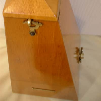 Fully Restored Vintage Seth Thomas Metronome No 7 Mid 1960s Honey Maple, Serviced, Solid Brass Trim image 13