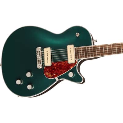 Gretsch G5210-P90 Electromatic 6-String Right-Handed Jet Two 90 Electric Guitar with Gloss Finish and Mahogany Body (Cadillac Green) image 3