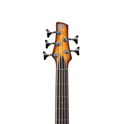Ibanez Standard SR375E Fretless 5-String Bass Guitar - Brown Burst image 3