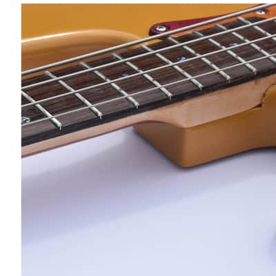 Ankh Instruments 4 string, Jazz Bass, Left Hand, Woodie 2022 Gold Metalic image 8