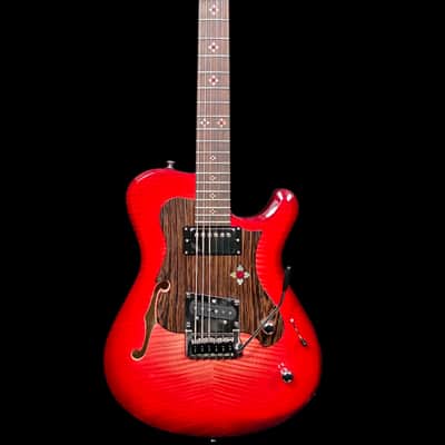 Knaggs Guitars Choptank T-Trem Hollow Body NS- Burgundy Fade Burst T1 Top image 2