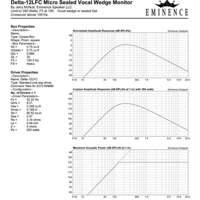 2x Eminence DELTA-12LFC 12" Pro Audio MidBass Speaker 1000 Watts Woofer 4-Ohm image 7