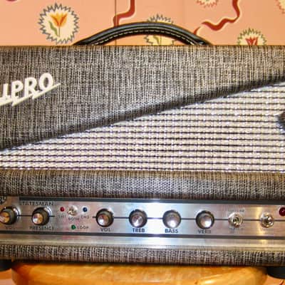 Supro 1699RH Statesman 2-Channel 50-Watt Tube Guitar Head 2017 - Present - Black Rhino image 4