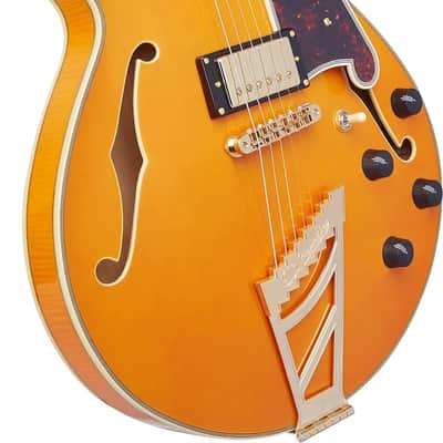 D'Angelico Excel SS Semi-hollowbody Electric Guitar - Vintage Natural image 3
