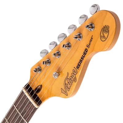 Vintage V65 ReIssued Hard Tail Electric Guitar - Blonde (V65HBLD) image 8