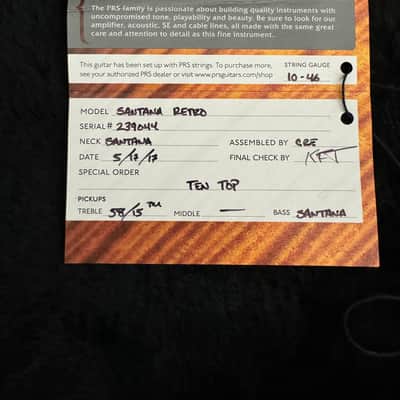 2017 PRS Santana Signature Retro 10-Top image 9