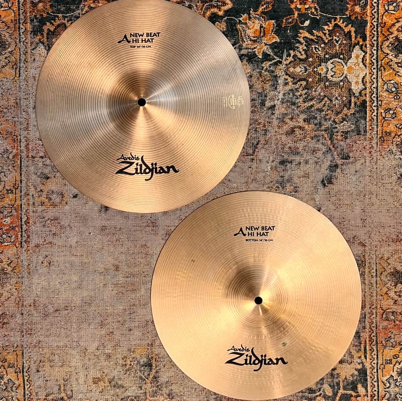 PETER ERSKINE’s HIHATS! Zildjian New Beat 14” Hihats 1073 1331 g Belonged to and Signed By Erskine! Sound Awesome image 1