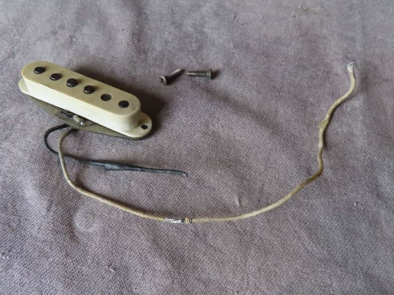 FENDER  STRATOCASTER early 1965 GRAY BOBBIN PICKUP 1-18-65 ORIGINAL 6.03 Kohms image 1