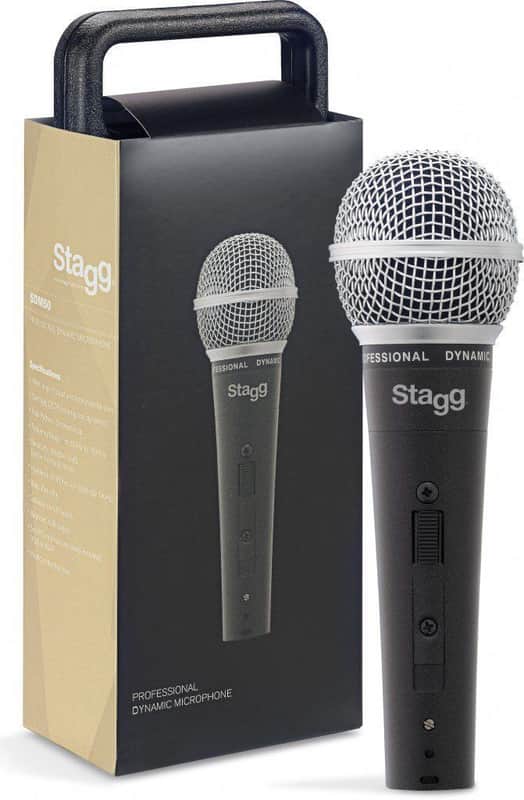 Stagg SDM50 Professional Dynamic VOCAL Microphone w Cable AND CASE 2016 Dark Grey image 1