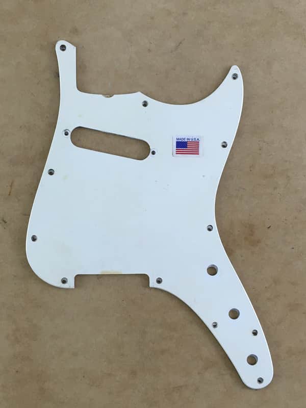 Vintage 1959 Pre-CBS Fender Musicmaster Pickguard Metal Shield Added Toggle Hole No Cracks image 1