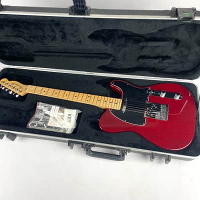 Fender American Deluxe Telecaster Ash with Maple Fretboard 2013 - Wine Transparent . Fender Upgraded Features, and Deluxe ATA Fender Travel case image 12