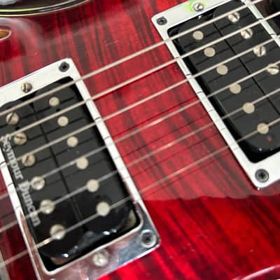 Brubaker K-4 NC (Nashville Custom) semi-hollow 2002 RED/BLACK Tiger Maple Semi Hollow w/ Hard Case image 6