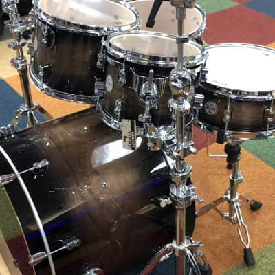 Pacific by DW 5-Piece Concept Maple Exotic Shell Pack (Charcoal Burst over Walnut) (PDCMX2215WC) image 3