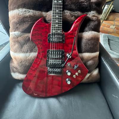 B.C. Rich Mockingbird ST with Floyd Rose 2010s - Transparent Black Cherry image 4