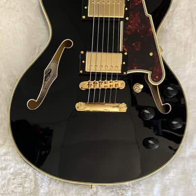 D'Angelico Excel Mini DC Semi-Hollow Body Electric Guitar Black, DAEMINIDCSBKGS image 3