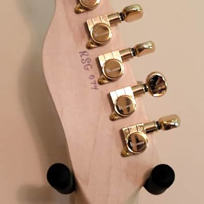 CUSTOM DESIGNED & CRAFTED TELE STYLE IN GREEN METALLIC FINISH WITH STONES -SERIAL #074 -2025 image 9
