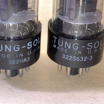 1956 Tung-Sol 6SN7GTB ECC33 Tall Bottle Tubes, Matched Pair, NOS Testing image 3