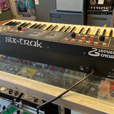 Sequential Six-Trak 49-Key 6-Voice Polyphonic Synthesizer 1984 - 1985 - Black with Wood Sides image 3