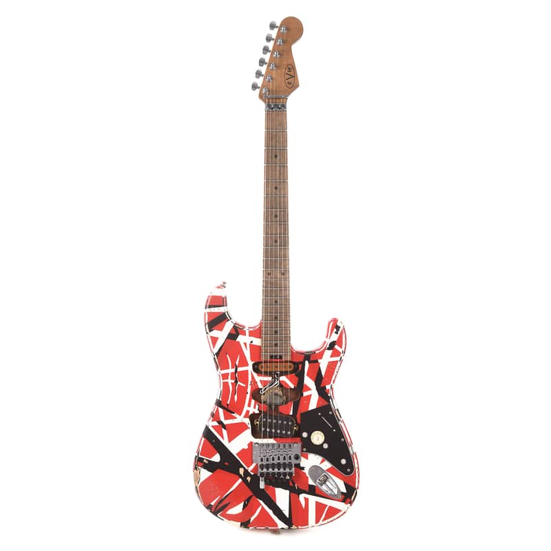 EVH Striped Series Frankie Red / White / Black Stripes Relic 2020 image 1