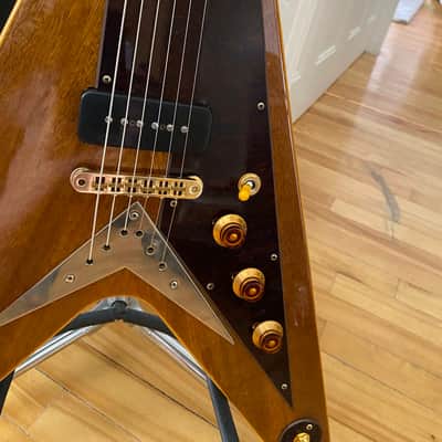 2002 Epiphone Popa Chubby Signature Korina Flying V - Fully Upgraded image 2