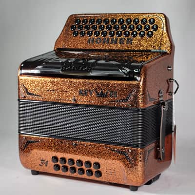 Hohner Anacleto Rey Especial Copper Sparkle GCF/SOL - Orange Sparkle image 2