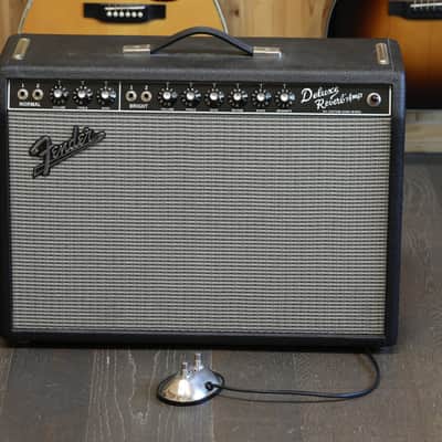 Fender Deluxe Reverb Amp '64 Custom Hand-Wired Black Tolex + Cover & Footswitch image 1