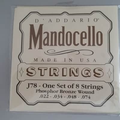 D'Addario J78 Phosphor Bronze Mandocello Strings 22-74 - NEW! image 1