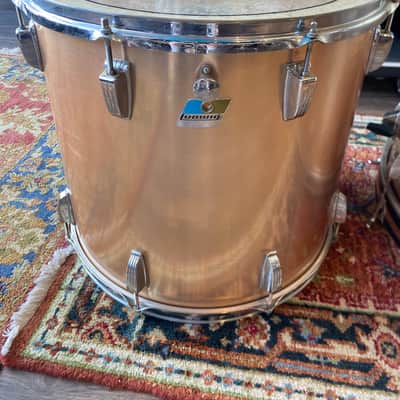 Ludwig 7pc Drum Kit - 8”, 10”, 12”, 13”, 16”, 18” and 24” Early-80’s - Brushed Gold image 14