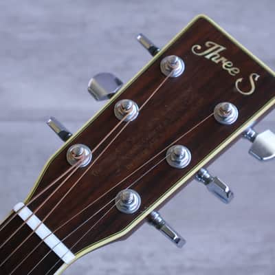 1970's Three S by Suzuki AE30 Dreadnought (Natural) image 2