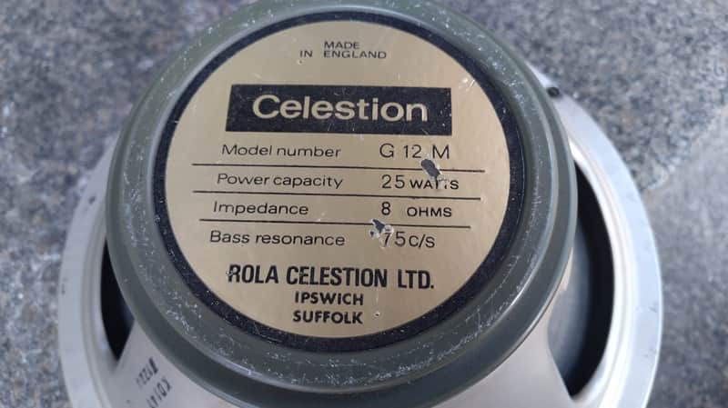 Celestion G12M Greenback 12" 25-Watt 8ohm Guitar Amp Speaker 2020s - White image 1